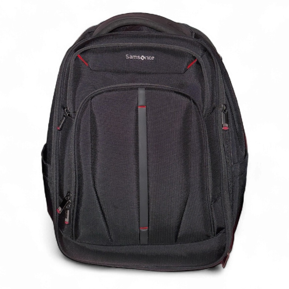 Samsonite Laptop Backpack – Black with Red Accents